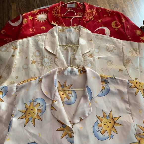 silk Other - Bundle: Vintage 90s Celestial Satin Sleep Shirts (One Size)